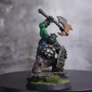 Pro painted Reaper Bones Painted Orc Warboss - Dungeons and dragons (dnd)