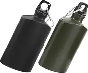 WESIEVYA Portable Aluminum Alloy Water Bottle Straw Large Capacity Camping Water Jug Leakproof for Hiking Sports