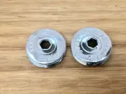 SR - Sakae Chainwheel Allen Key Fit Crank Caps - Chrome - old school bmx