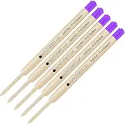 Lanier Combo Pack - 5 Pack - Monteverde® SoftRoll™ Ballpoint P13 Paste Ink Refill Compatible with Most Parker® Style Ballpoint Pens - Purple (Medium Tip 0.7mm)