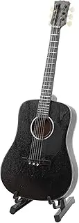 Miniature Guitar with Stand, Mini Dollhouse Guitar Model Decor, Classical Guitar Music Instrument Ornament for Desk, Halloween, Birthday