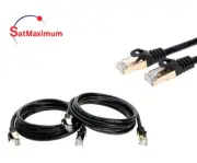 Cat7 Black S/FTP Pure Copper Ethernet Patch Cord LAN Network Cable 6ft- 20ft LOT
