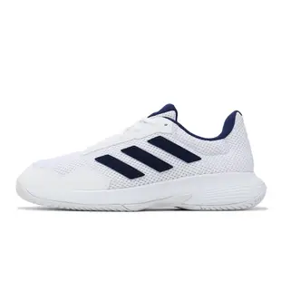 adidas 網球鞋 Game Spec 2 男鞋 女鞋 白 黑 網布 皮革 緩衝 運動鞋 愛迪達 ID2470