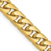 14K Yellow Gold 22 inch 6.25mm Solid Miami Cuban Link with Lobster Clasp Chain Necklace
