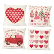 Valentine's Day Pillow Covers 18X18 Set of 4 18" x 18" (Pack of 4) B