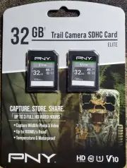 Trail Camera Memory Cards SDHC, 32GB Elite Class 10 U1 V10 SD Flash.