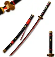 Roronoa Zoro Anime Cosplay Sword:Yama Enma，Bamboo Blade Katana，About 40.75 In...
