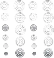 [Lurrose] 22pcs Empty Metal Pans Tin Palette Eyeshadow Pans Watercolor Palette Refillable Container Eyeshadow Blush Lipstick Organizer for Cosmetic Palettes