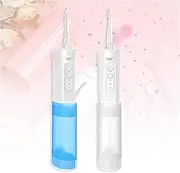 FREEZYMAN Water Floss Cleaner Professional Cordless Mouth Cleaner Set of 2 with 200ml Removable Water Tank Household Portable Dental Scaling Device 4 Modes IPX7 Grade Waterproof Electric Water Dental