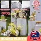 50/55/60/75/90cm Wedding Cake Dessert Stand Round Plinth Cylinder Pedestal Set