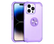 For iPhone 14 Pro Slim Case with Ring Holder - Purple