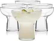 Libbey Stemless Margarita Glasses Set of 6, Modern 10.25 oz, Classic