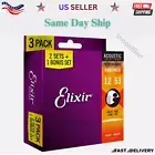 Acoustic Guitar strings 16052 Phosphor Bronze Light 12-53 Nanoweb 3-pack Stock