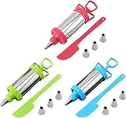 Metal Cake Decorating Syringe, Stainless Steel Piping Kit, Cupcake Filling Injector, Professional Frosting & Decorating Tool for Baking, Constructed with Excellent Materials