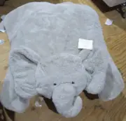 Pottery Barn Kids Elephant Plush Play Mat monogrammed A off center New wo tag