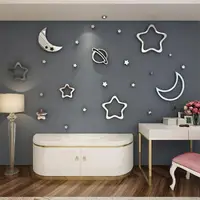在飛比找樂天市場購物網優惠-免運 星星3D立體牆貼紙INS自黏宿舍寢室布置兒童房頂臥室牆
