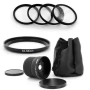 HD 52mm Wide Fish Eye 0.18x Lens,Macro for Nikon D50 D60 D70 D100 18-55mm camera