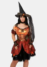 Plus Sweet As Candy Corn Witch Costume
