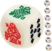 JOINPAYA Funny Game Dice Set 15pcs Poker Dices Chips Portable Dice Chips Set for Parties