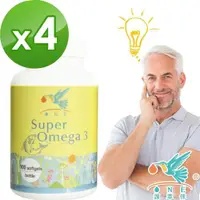 在飛比找ETMall東森購物網優惠-【ONE 源萃倈】SuperOmega金鑽魚油 4入組