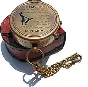 Brass Compass Engraved Discretion Will Protect You Proverbs 2:11 Antique Compass w/Anchor Stamped Case Confirmation Gift Ideas, Baptism, Birthday, Get Well Soon, Graduation Gifts