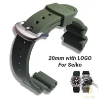 在飛比找蝦皮商城精選優惠-熱銷  優質橡膠手錶帶 20mm適配精工鮑魚罐頭有標 SEI