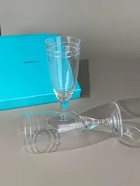 在飛比找Yahoo!奇摩拍賣優惠-日本中古  Tiffany&Co 蒂芙尼 粗跟高足紅酒杯 水