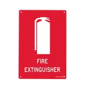 Fire Extinguisher Symbol 450x300mm Safety Sign Polypropylene Wall/Door Mountable