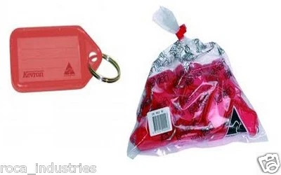 Kevron Key Ring Tags - Red - Bag of 100 Tags - With FREE SHIPPING & GST Invoice!