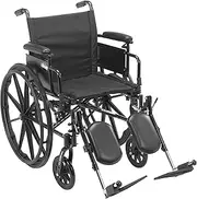 Drive Medical Cruiser X4 Lightweight Dual Axle Wheelchair with Adjustable Detachable Arms, Desk Arms, Elevating Leg Rests, 20" Seat