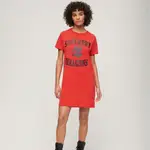 【SUPERDRY】 女裝 短袖連身裙 CNY T-DRESS 橘紅 長版T ONEPIECE 龍年 過年穿搭 下身失蹤