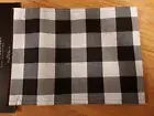 Buffalo Plaid Table Runner - Black/white - 70"x13"