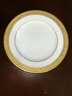 NORITAKE Gold Encrusted Band ARISTOCRAT GOLD Bone China Salad Plates NEW Vintage