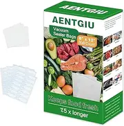 300-Count Food Vacuum Sealer Bags 8 x 12 inch, Thick BPA Free Sous Vide Bags Compatible with All Vac Machines, Food Saver, Seal a Meal, Weston, Commercial Grade Quart Precut Meal Prep Storage Bags