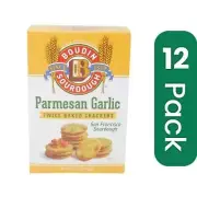 Boudin Sourdough Twice Baked Cracker Parmesan Garlic - 5 oz (Pack of 12)
