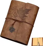 Leather Journal, Leather Journal 160 Pages Notebook A5 Size Daily Notepad, Vintage for Mom, Dad