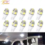 10 件裝汽車 LED T10 W5W 5050 5SMD 白色紅色藍色楔形燈 168 194 192 DC 12V 車