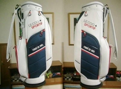 Le coq Sportif Women's Casual Side Pocket Synthetic Fiber x Leather Golf Bag