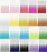 BetterJonny 140 Pcs Mini Tassels - 20 Colors Silky Handmade Bookmarks for DIY Craft Supplies and Home Decor