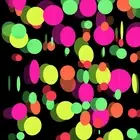 108Feet Paper UV round Dot Neon Garland Blacklight Reactive Glow in the Dark Par