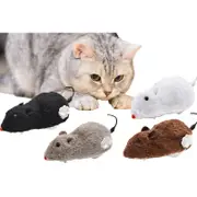 4Pcs Plush Clockwork Mouse Chew Toys for Dog and Cat Play