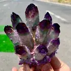 314G New Find purple PhantomQuartz Crystal Cluster MineralSpecimen