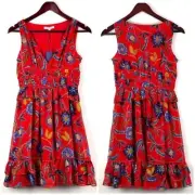 Rebecca Minkoff Ruffled Floral Dress 0 Cottagecore Feminine Whimsy Cowgirl New