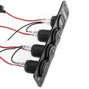 Adventure Kings 12V Accessory Panel Pre Wired Fuses USB Digital LED Voltmeter