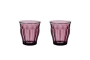 2x 4pc Duralex Picardie 250ml Glass Tumbler Drinking Water Juice Cup Set Plum