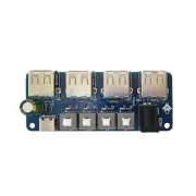 5V Power Supply 4-Way USB Distribution Board Expansion Module Button Control NEW