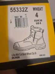 BRAND NEW IN BOX - Oliver (AT's) work boots 55332Z - Zip - Wheat - size 4 male