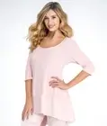 PJ HARLOW KIKI SATIN SWING TOP IN LIGHT PEACH