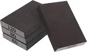 jojofuny Versatile Sandpaper Blocks 4pcs Set High Density Sponge for Wood Polishing and Automotive Repair