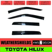 Premium Weathershields Window Visors for Toyota Hilux 2015-2021 Dual Cab Tinted